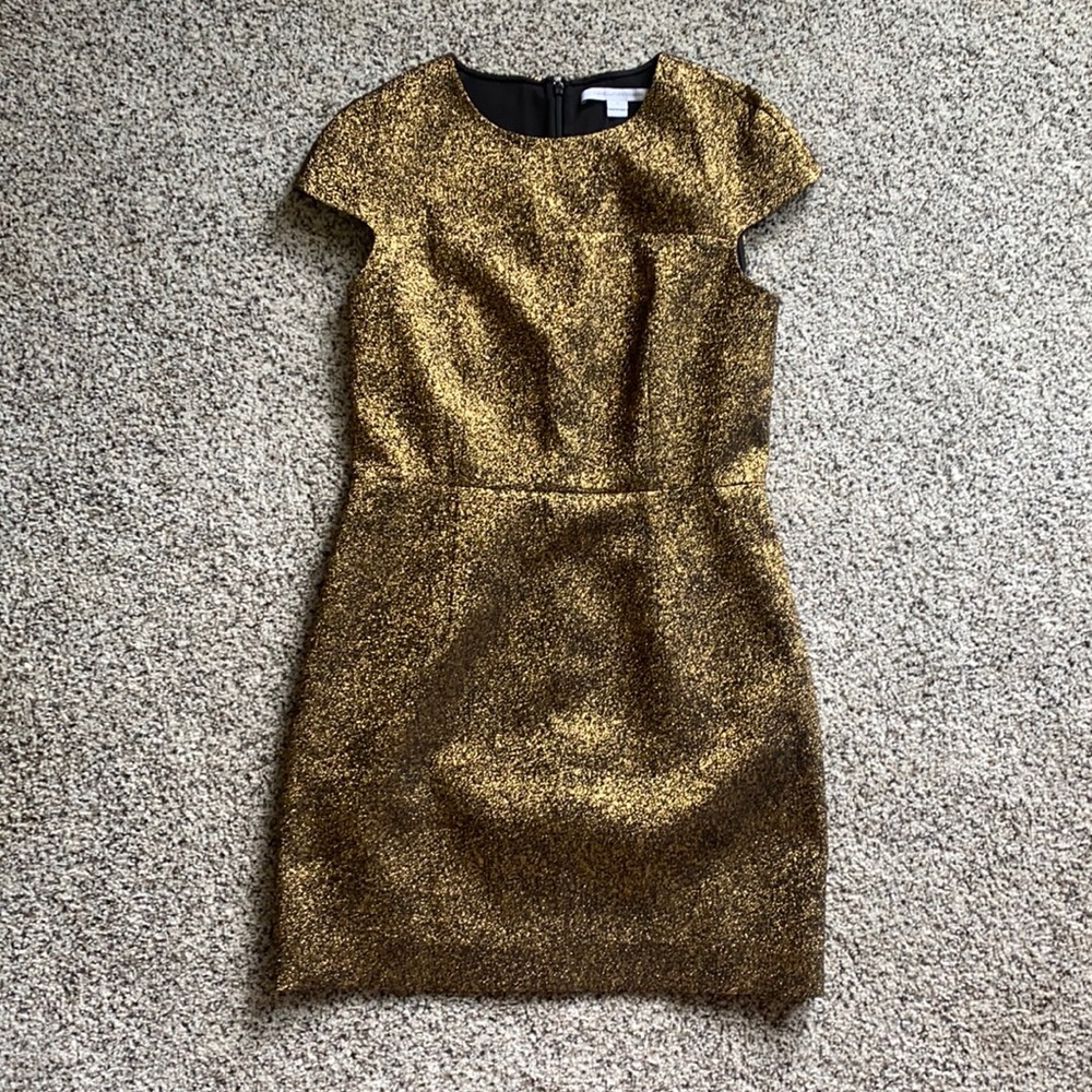 SOLD | Sparkly DVF Hadlie Two Mini Dress sz 12